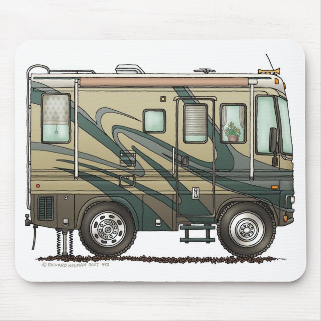 Grand tapis de souris de campeur de rv (Devant)