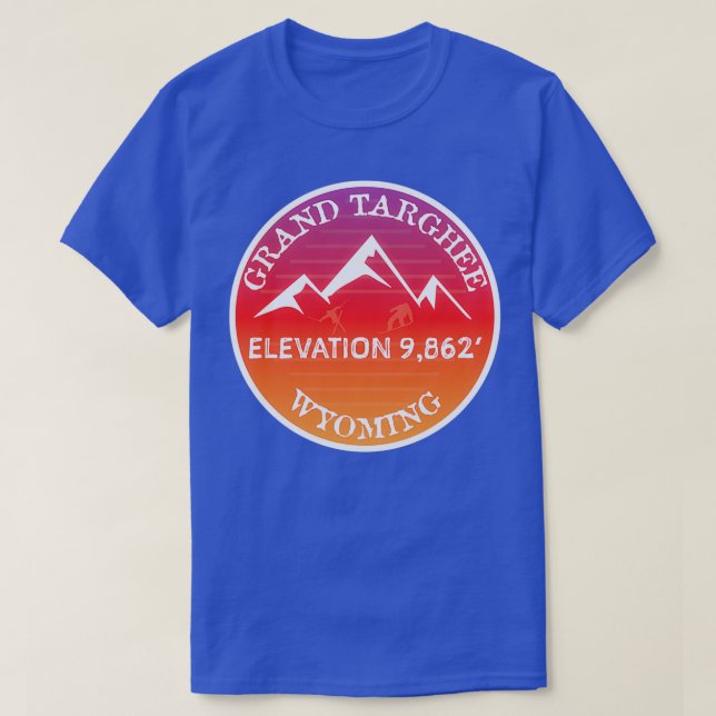 Grand Targhee Ski Resort Snowboard Berg Wyomin T-Shirt (Design vorne)
