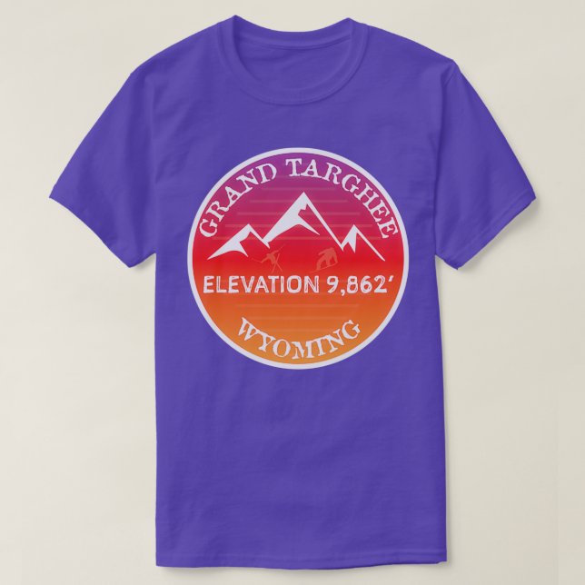 Grand Targhee Ski Resort Snowboard Berg Wyomin T-Shirt (Design vorne)