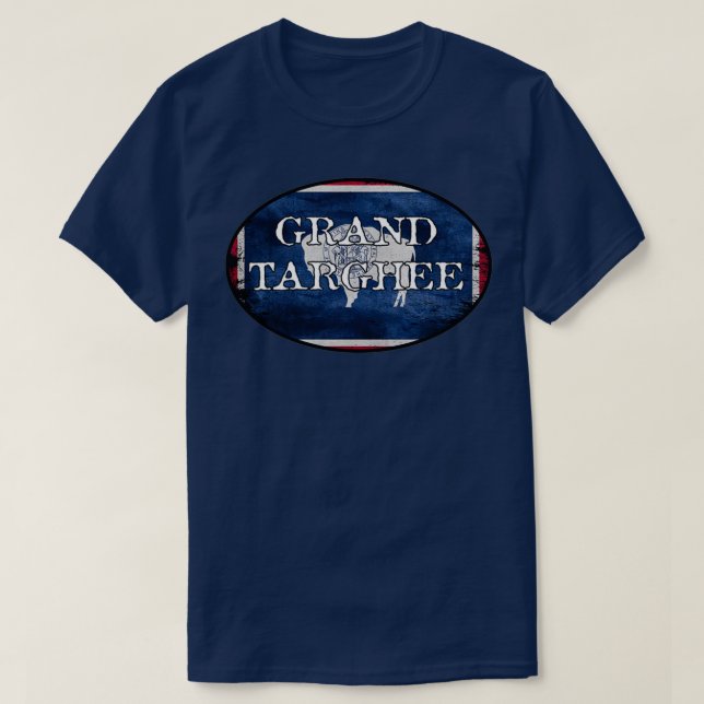 Grand Targhee Wyoming Flag Buffalo Sticker T-Shirt (Design vorne)