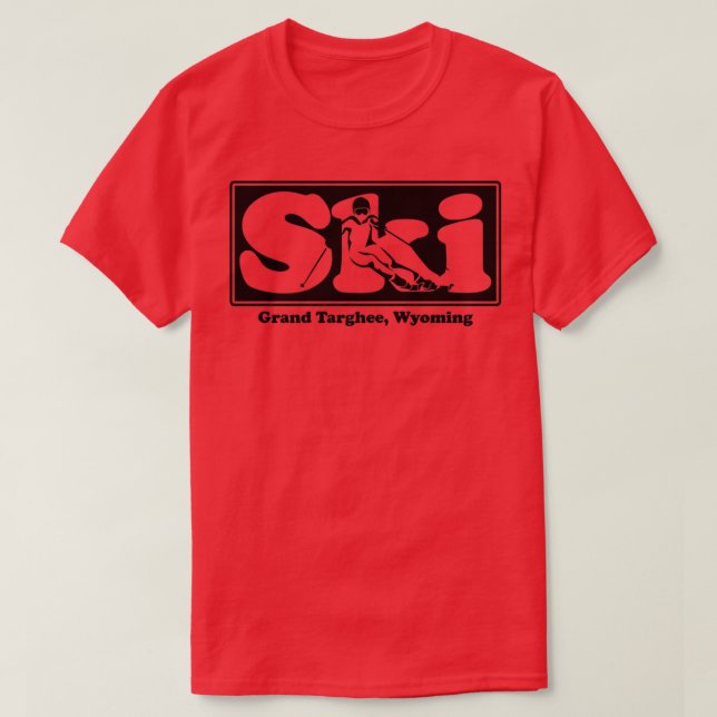 Grand Targhee, Wyoming SKI Grafik zum Skifahren T-Shirt (Design vorne)