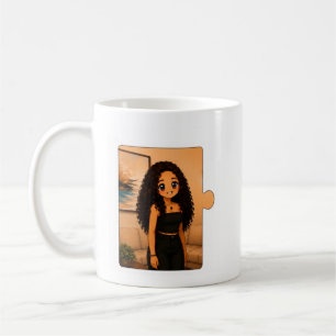 Grand Tasse de Café Cadeau Famille Grande Sœur Puz