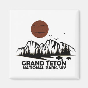 Grand Teton Berge Nationalpark Wyoming Magnet