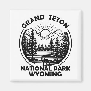 Grand Teton Berge Nationalpark Wyoming Magnet