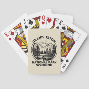Grand Teton Berge Nationalpark Wyoming Spielkarten