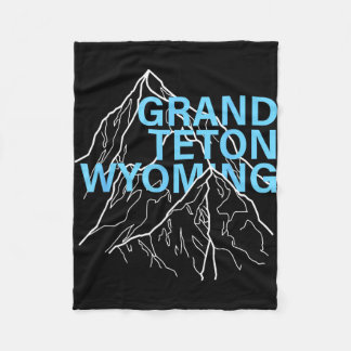 Grand Teton Berggipfel Wyoming minimalistischer St Fleecedecke
