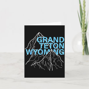 Grand Teton Berggipfel Wyoming minimalistischer St Karte