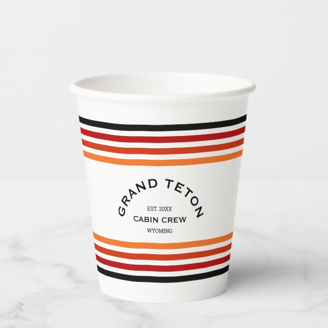 Grand Teton Cabin Club Wappen Maggiore Pappbecher (Vorderseite)