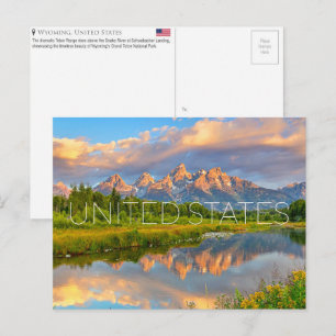 Grand Teton, États-Unis Carte Postale de Voyage