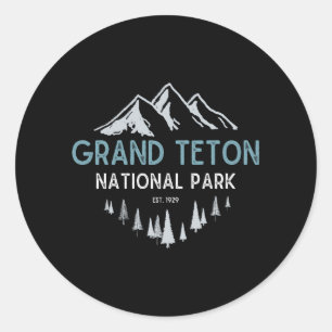 Grand Teton Grand Teton Nationalpark Runder Aufkleber