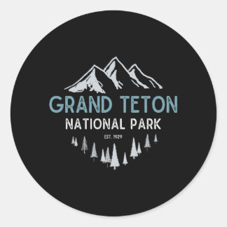 Grand Teton Grand Teton Nationalpark Runder Aufkleber