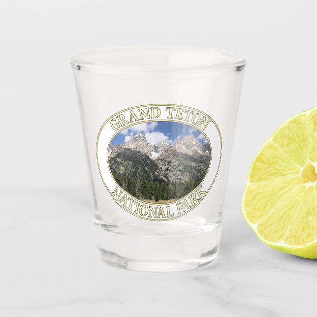 Grand Teton Mountains im Grand Teton Nationalpark Schnapsglas (Vorderseite)