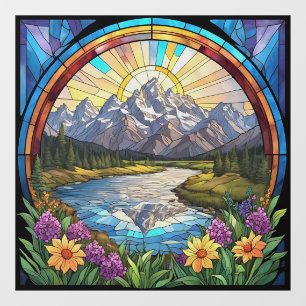 Grand Teton Mountains Imitate verkleidet Glass Mou Fensteraufkleber