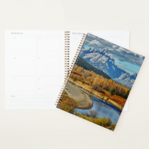 Grand Teton Mountains River View im Herbst Planer