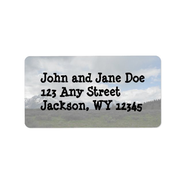 Grand Teton National Park Address Labels Adressaufkleber (Vorne)
