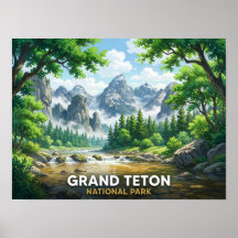 Grand Teton National Park | Anime-Landschaft