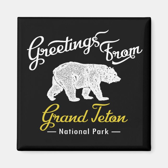 Grand Teton National Park Bear Magnet (Vorne)