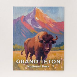 Grand Teton National Park Bison Reise Kunst