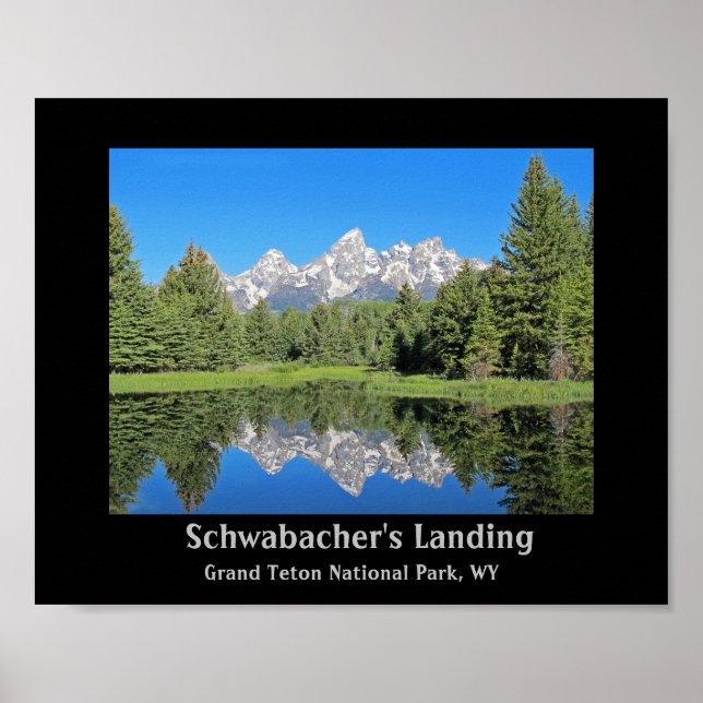 Grand Teton National Park Design Landscape Poster (Vorne)