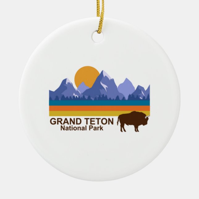 GRAND TETON NATIONAL PARK KERAMIK ORNAMENT (Vorne)