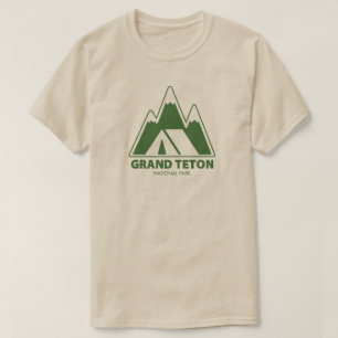 Grand Teton National Park Mountains Camping T-Shirt