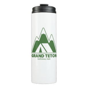 Grand Teton National Park Mountains Camping Thermosbecher