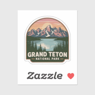 Grand Teton National Park Sonnenuntergang Berg Abz Aufkleber