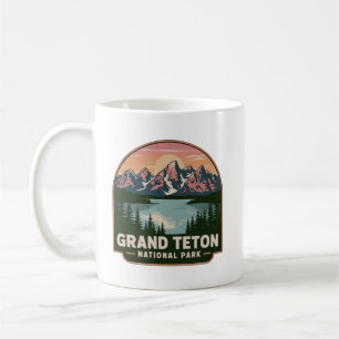 Grand Teton National Park Sunset Mountain Abzeiche Kaffeetasse