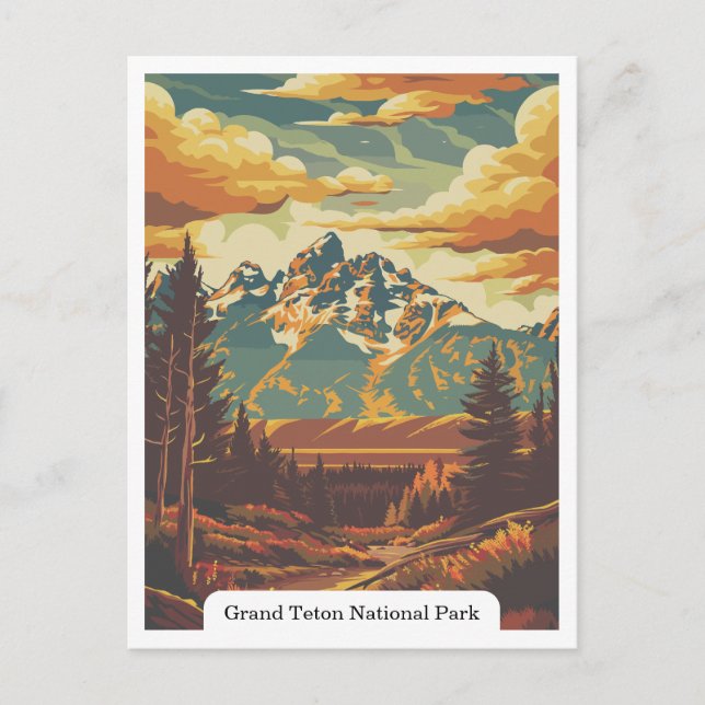 Grand Teton National Park, Wyoming USA Postkarte (Vorderseite)