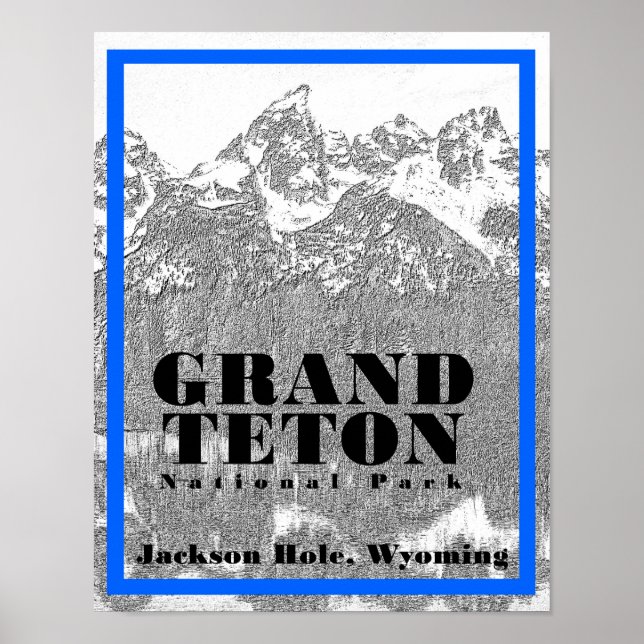 Grand Teton Nationalpark - 11 x 14 Poster (Vorne)