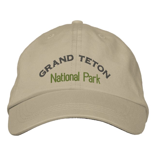 Grand Teton Nationalpark Bestickte Kappe (Vorderseite)