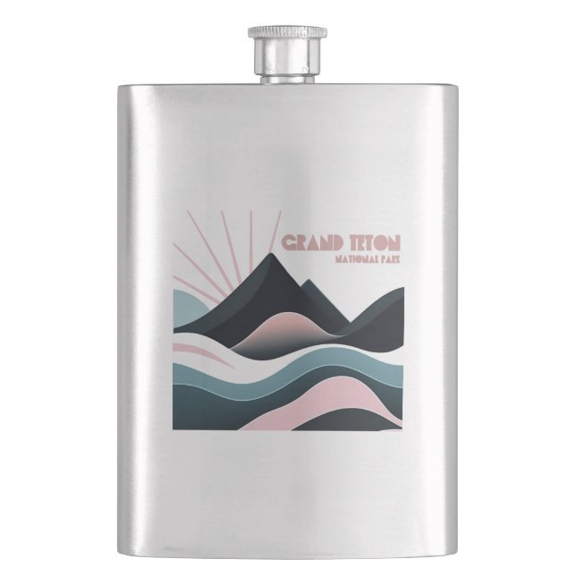 Grand Teton Nationalpark Colored Hills Flachmann (Vorderseite)