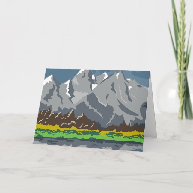 Grand Teton Nationalpark Dankeskarte (Vorderseite)
