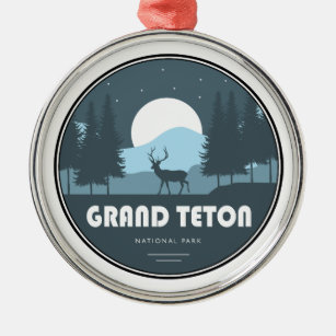Grand Teton Nationalpark Deer Ornament Aus Metall