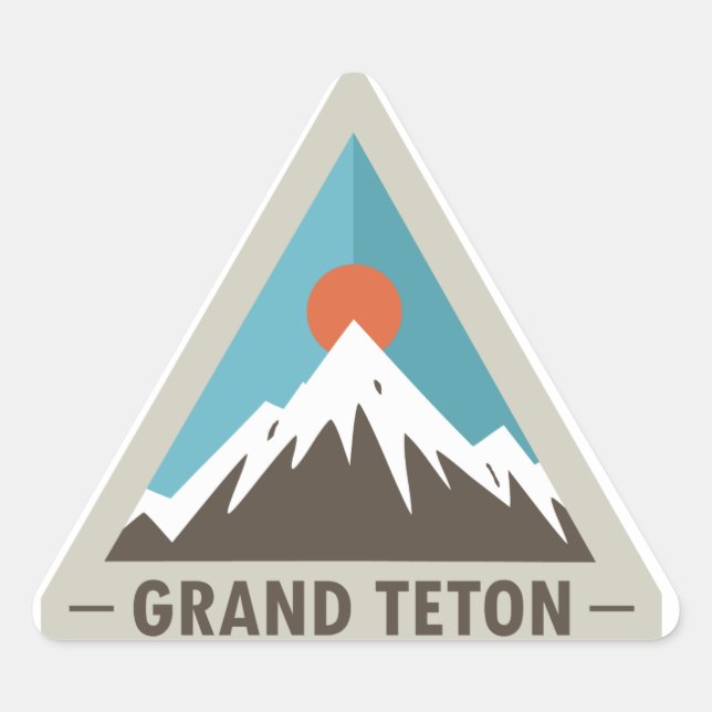 Grand Teton Nationalpark Dreieckiger Aufkleber (Vorderseite)