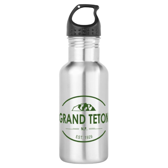 Grand Teton Nationalpark Edelstahlflasche (Vorderseite)