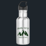 Grand Teton Nationalpark Edelstahlflasche<br><div class="desc">Es ist die berühmteste Gebirgskette Amerikas. Der Grand Teton und die umliegenden Gipfel sind fast perfekt. Zeige deine Liebe für die Tetons!</div>