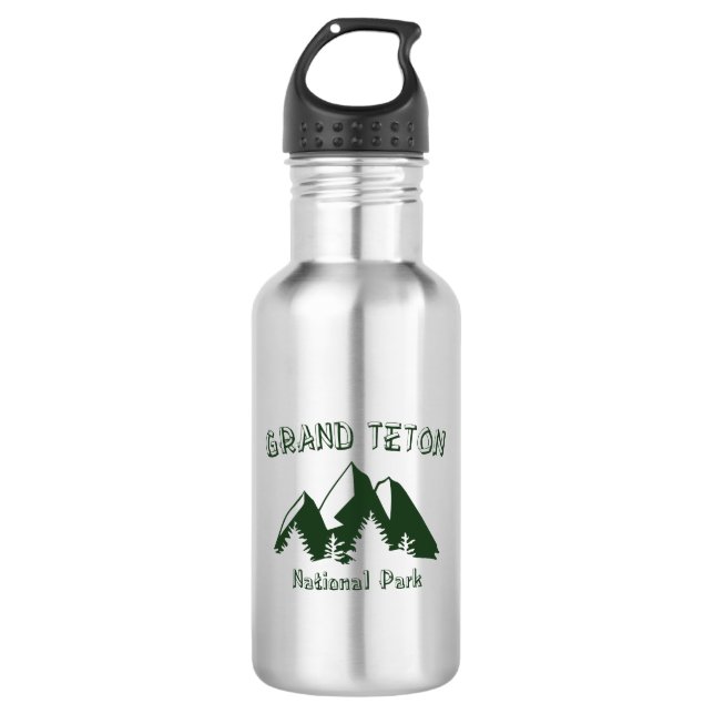 Grand Teton Nationalpark Edelstahlflasche (Vorderseite)