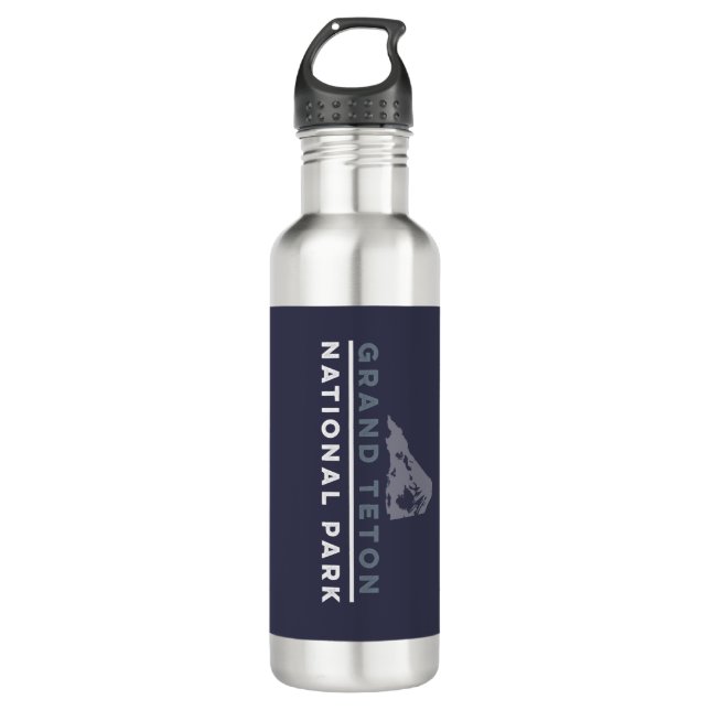 Grand Teton Nationalpark Edelstahlflasche (Vorderseite)