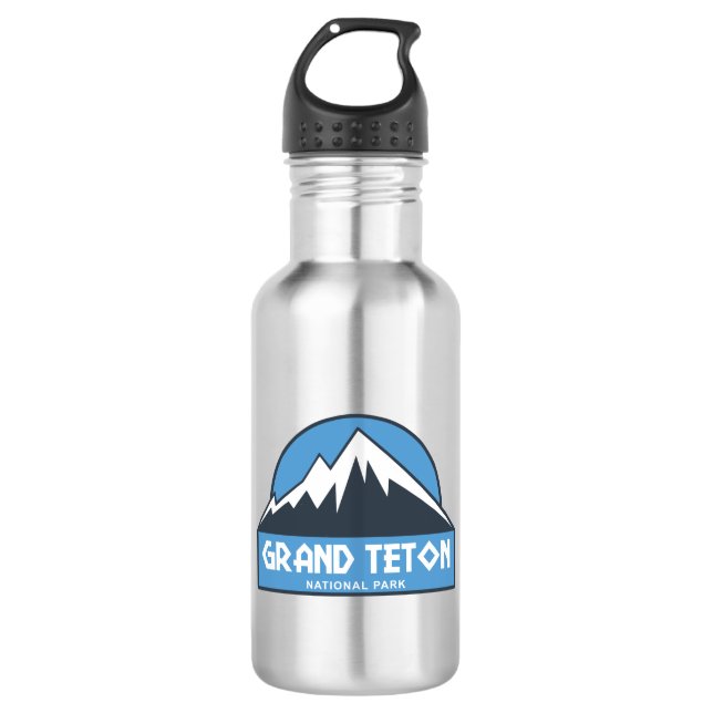 Grand Teton Nationalpark Edelstahlflasche (Vorderseite)