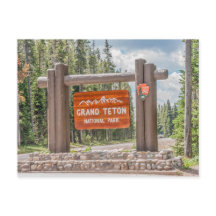 Grand Teton Nationalpark Eintritt in das Zeichen
