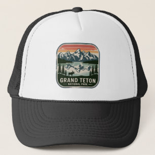 Grand Teton Nationalpark-Elch-Abzeichen Truckerkappe