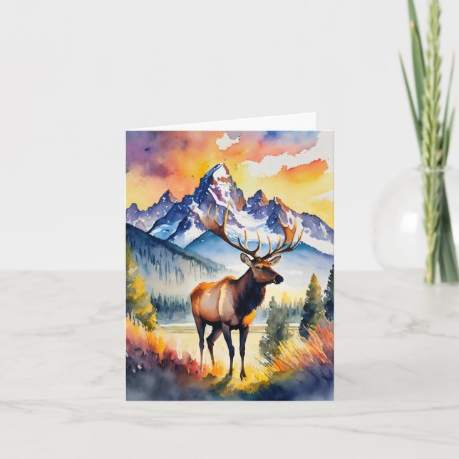 Grand Teton Nationalpark Elk Karte (Vorderseite)