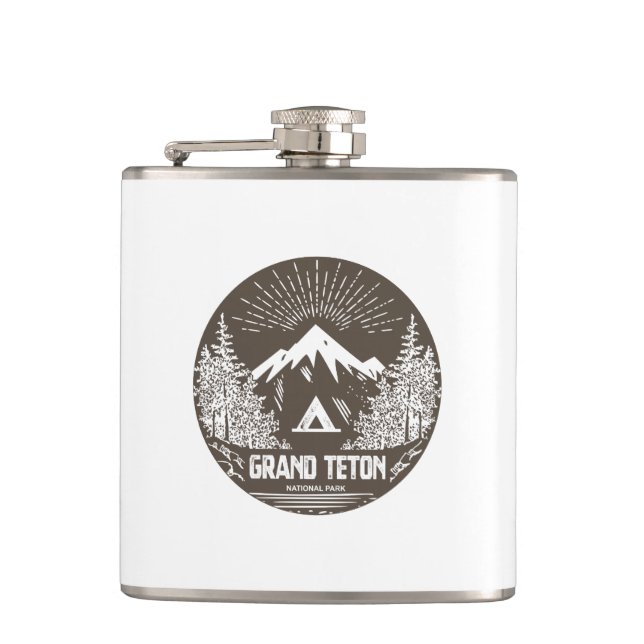 Grand Teton Nationalpark Flachmann (Vorderseite)
