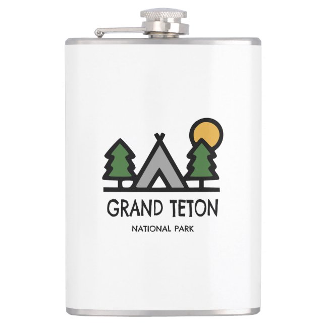 Grand Teton Nationalpark Flachmann (Vorderseite)