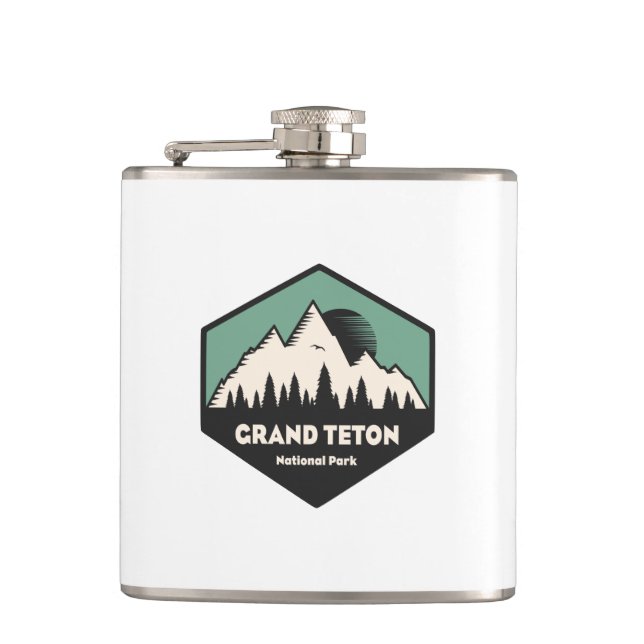 Grand Teton Nationalpark Flachmann (Vorderseite)