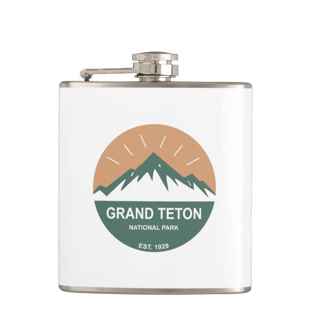 Grand Teton Nationalpark Flachmann (Vorderseite)