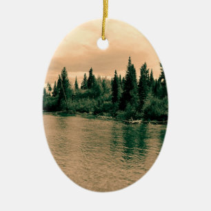 Grand-Teton-Nationalpark. Großartige Landschaft Keramikornament