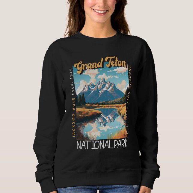 Grand Teton Nationalpark Jackson Hole erschüttert Sweatshirt (Vorderseite)