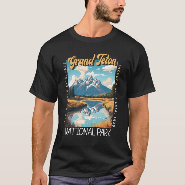 Grand Teton Nationalpark Jackson Hole erschüttert T-Shirt (Vorderseite)